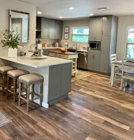 Fully equipped guest house kitchen at Joseph Cellars