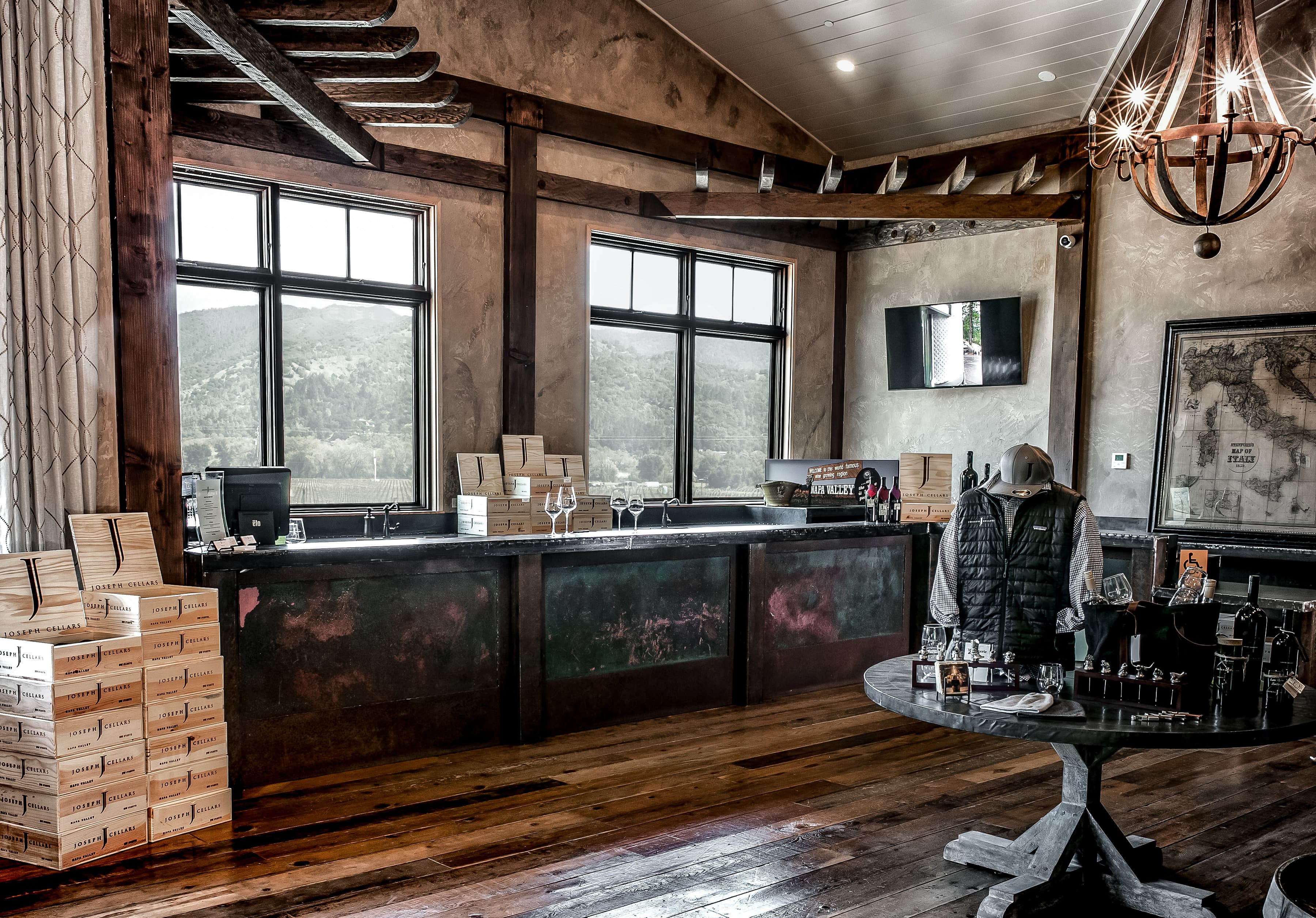 Interior of the Joseph Cellars tasting room